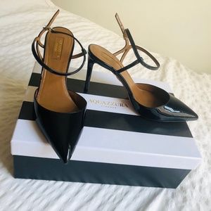 AQUAZZURA Amandine pumps black patent leather